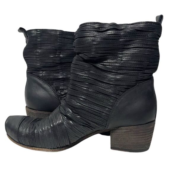 VIC MATIE Logan Leather Slash Cut Booties 37 - Picture 7 of 12